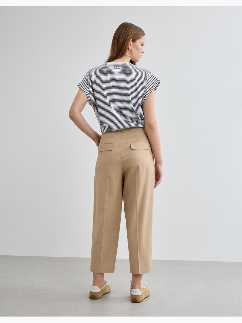 Pantalones de lino, MO Fashion Beige - Kiabi