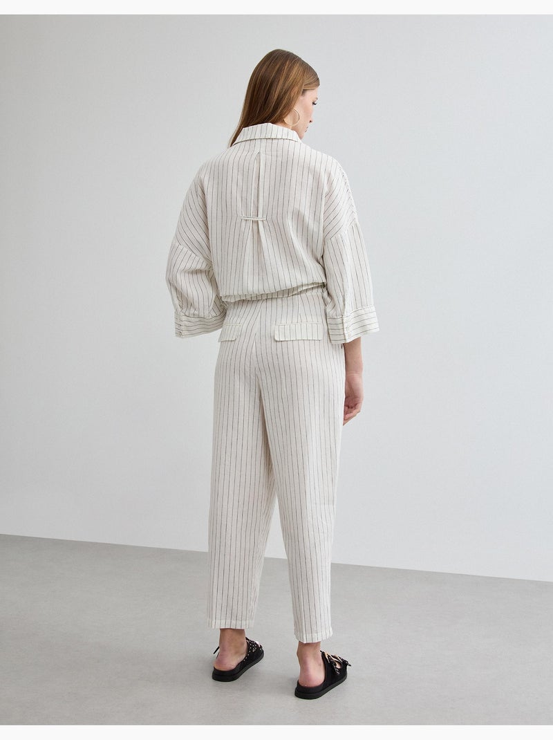 Pantalones de lino, MO Fashion Beige - Kiabi