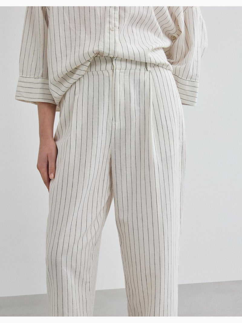 Pantalones de lino, MO Fashion Beige - Kiabi