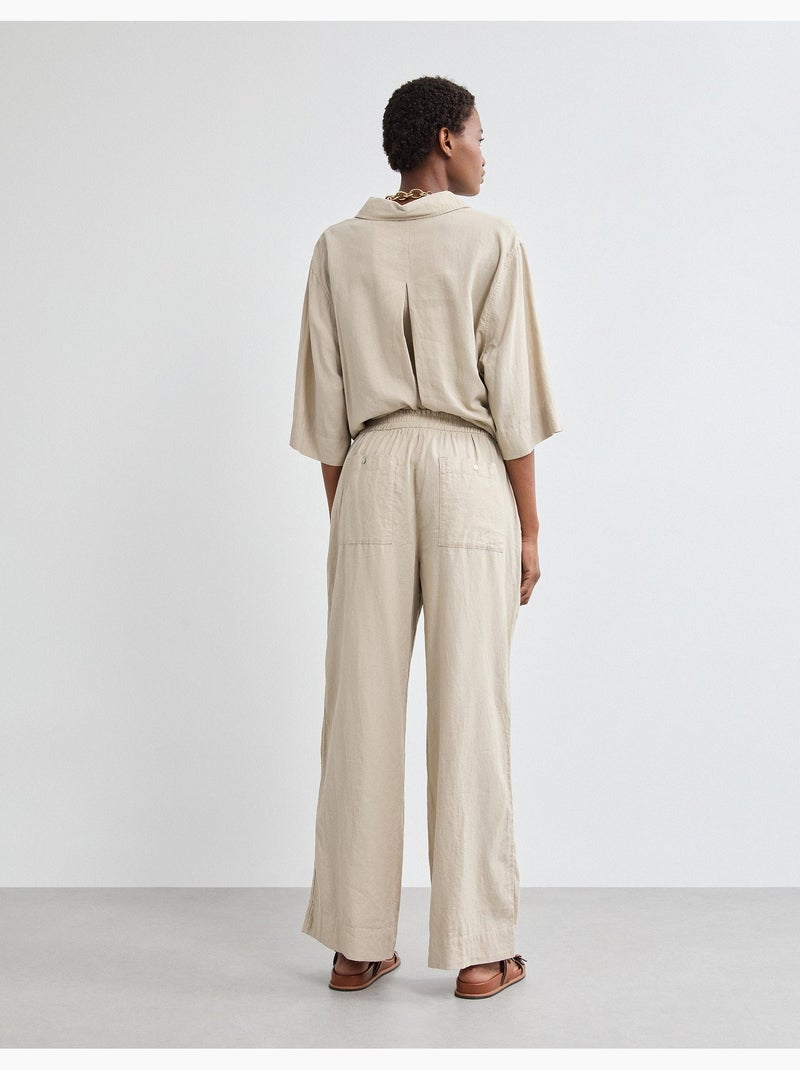 Pantalones de lino, MO Fashion Beige - Kiabi