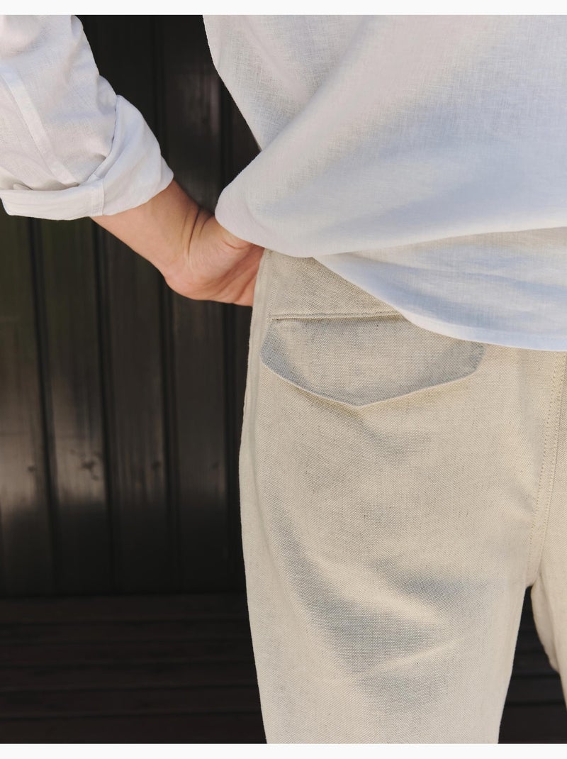 Pantalones de lino, MO Fashion Beige - Kiabi
