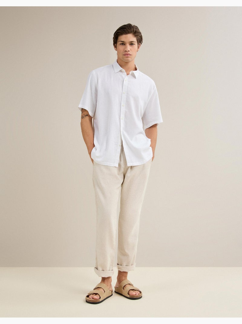 Pantalones de lino, MO Fashion Beige - Kiabi