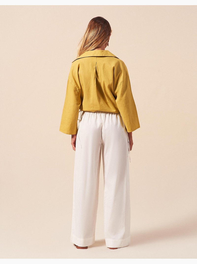 Pantalones de lino, MO Fashion Blanco - Kiabi