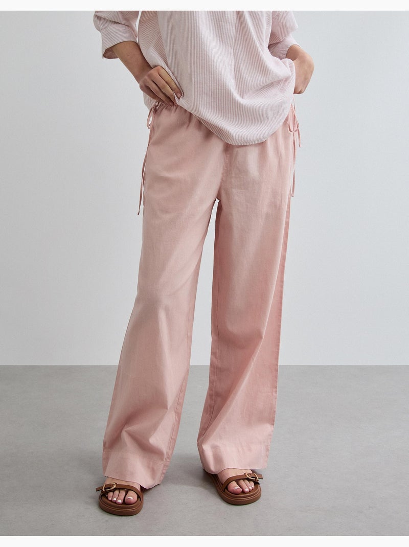 Pantalones de lino, MO Fashion Rosa - Kiabi