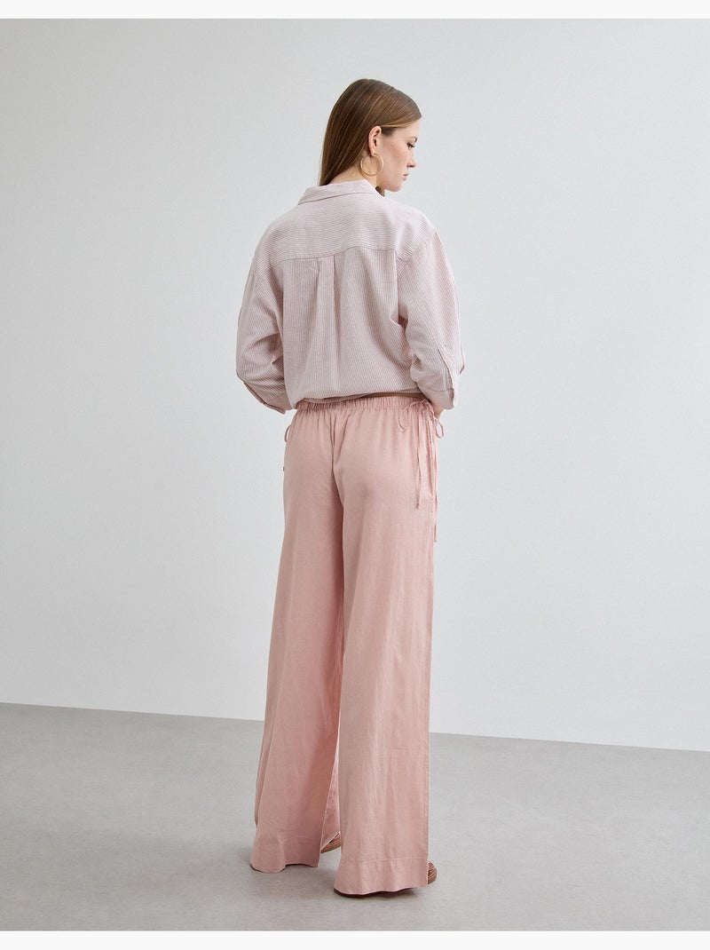 Pantalones de lino, MO Fashion Rosa - Kiabi