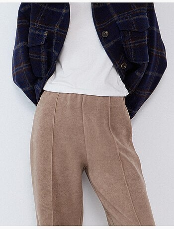 Pantalones de malla de pierna ancha con entrelazado, mo fashion