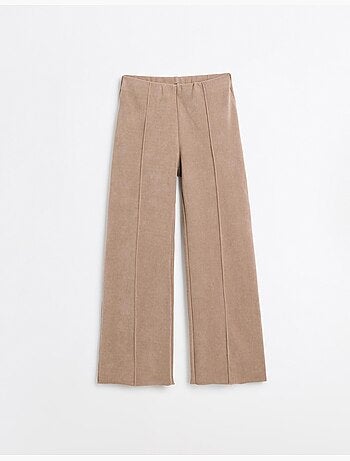 Pantalones de malla de pierna ancha con entrelazado, mo fashion