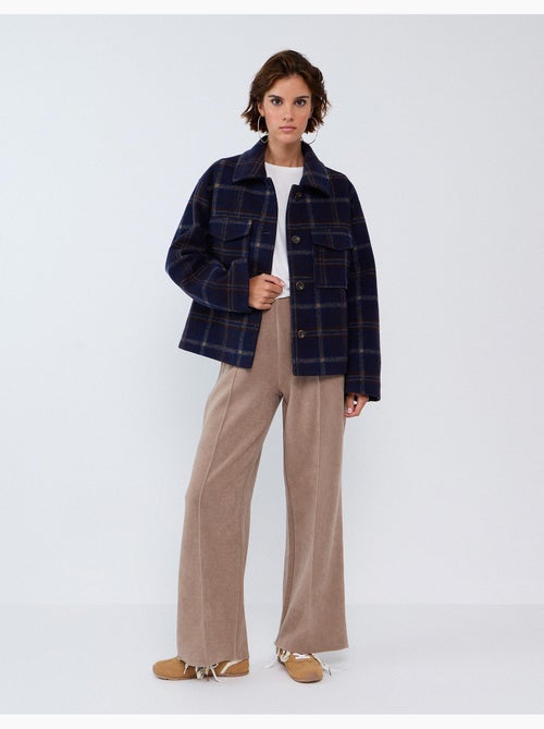 Pantalones de malla de pierna ancha con entrelazado, mo fashion - Kiabi Pantalones de malla de pierna ancha con entrelazado, mo fashion - Kiabi