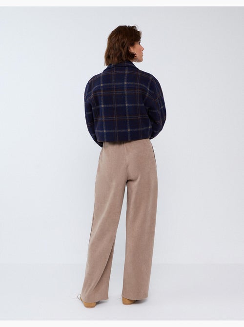 Pantalones de malla de pierna ancha con entrelazado, mo fashion - Kiabi Pantalones de malla de pierna ancha con entrelazado, mo fashion - Kiabi
