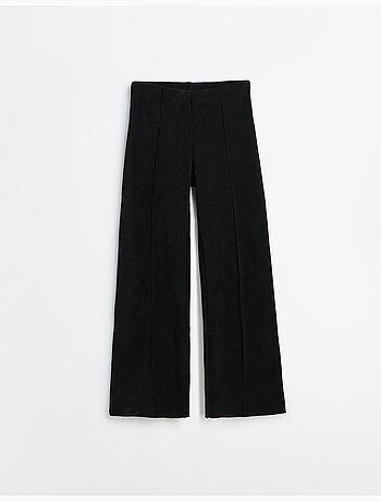 Pantalones de malla de pierna ancha con entrelazado, mo fashion