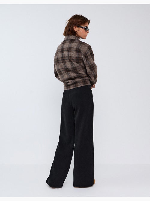 Pantalones de malla de pierna ancha con entrelazado, mo fashion - Kiabi