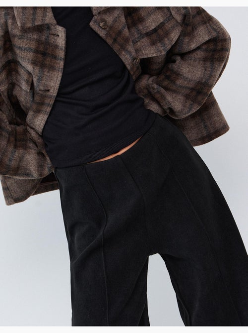 Pantalones de malla de pierna ancha con entrelazado, mo fashion - Kiabi