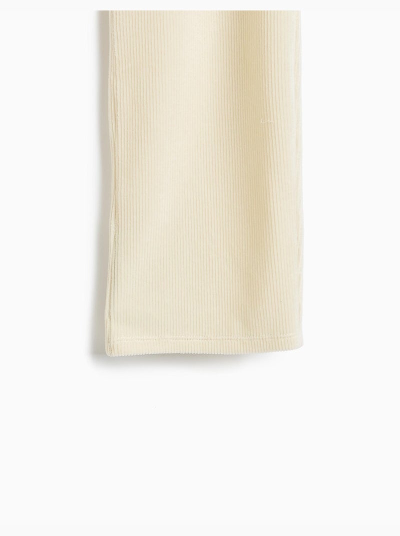 Pantalones de malla de pierna ancha, mo fashion Beige - Kiabi