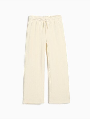 Pantalones de malla de pierna ancha, mo fashion