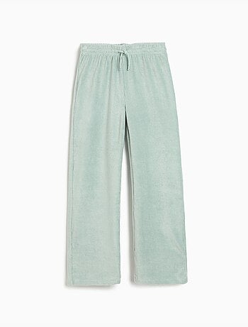 Pantalones de malla de pierna ancha, mo fashion