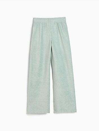 Pantalones de malla de pierna ancha, mo fashion