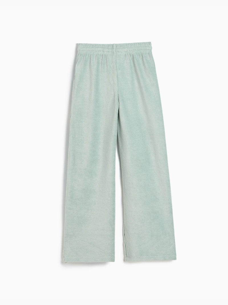 Pantalones de malla de pierna ancha, mo fashion Gris - Kiabi