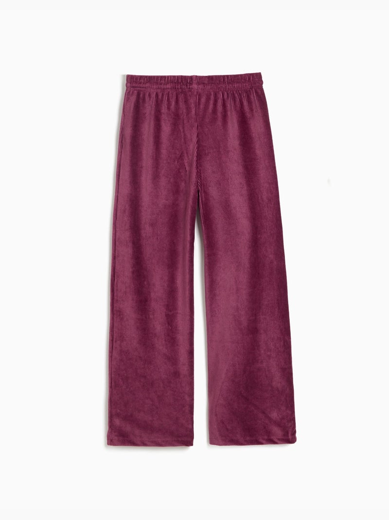 Pantalones de malla de pierna ancha, mo fashion Violeta - Kiabi