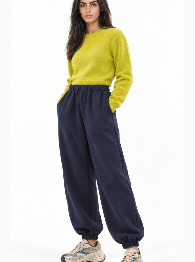 Pantalones de mezcla de algodón busem Azul cobalto - Kiabi
