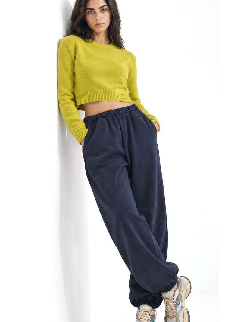 Pantalones de mezcla de algodón busem Azul cobalto - Kiabi