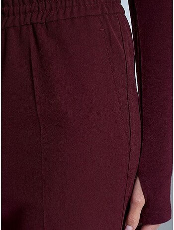 Pantalones de mujer de crepé de pernera recta dilvin