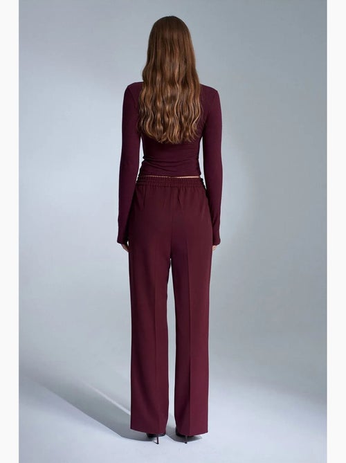 Pantalones de mujer de crepé de pernera recta dilvin - Kiabi Pantalones de mujer de crepé de pernera recta dilvin - Kiabi