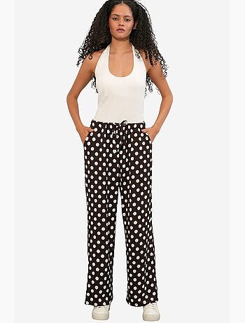 Pantalones de mujer de lunares de pernera ancha bdart