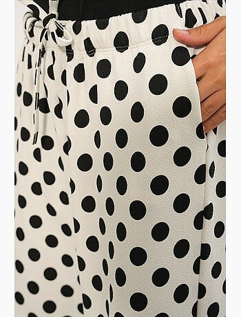 Pantalones de mujer de lunares de pernera ancha bdart