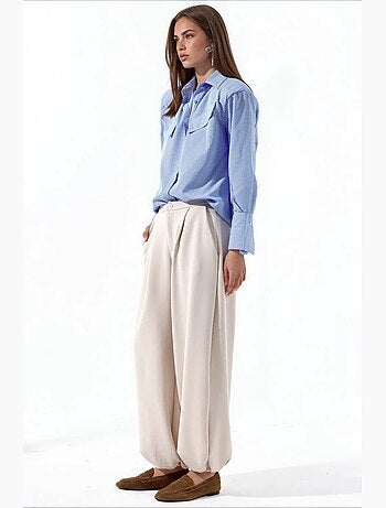 Pantalones de mujer de mezcla de algodón busem