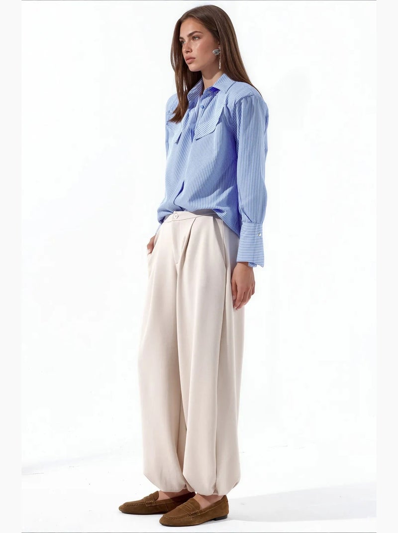Pantalones de mujer de mezcla de algodón busem Arena - Kiabi