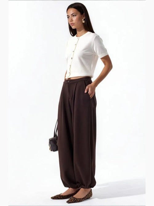Pantalones de mujer de mezcla de algodón busem - Kiabi