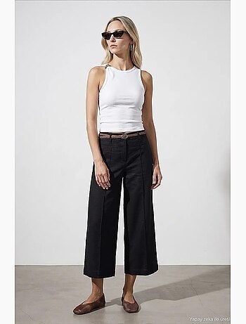 Pantalones de mujer de mezcla de lino dilvin