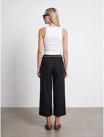 Pantalones de mujer de mezcla de lino dilvin