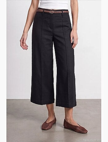 Pantalones de mujer de mezcla de lino dilvin