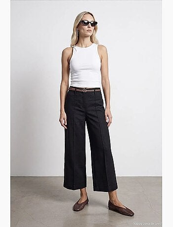 Pantalones de mujer de mezcla de lino dilvin