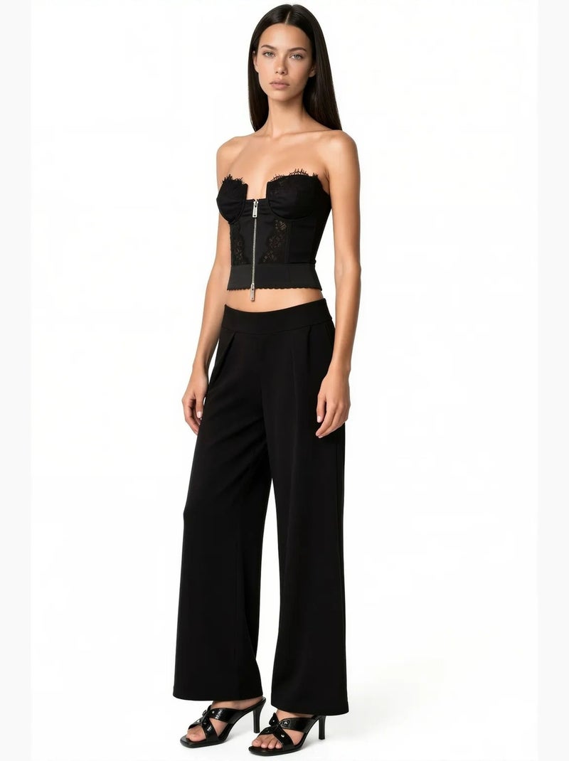 Pantalones de mujer de mezcla de modal busem Negro - Kiabi