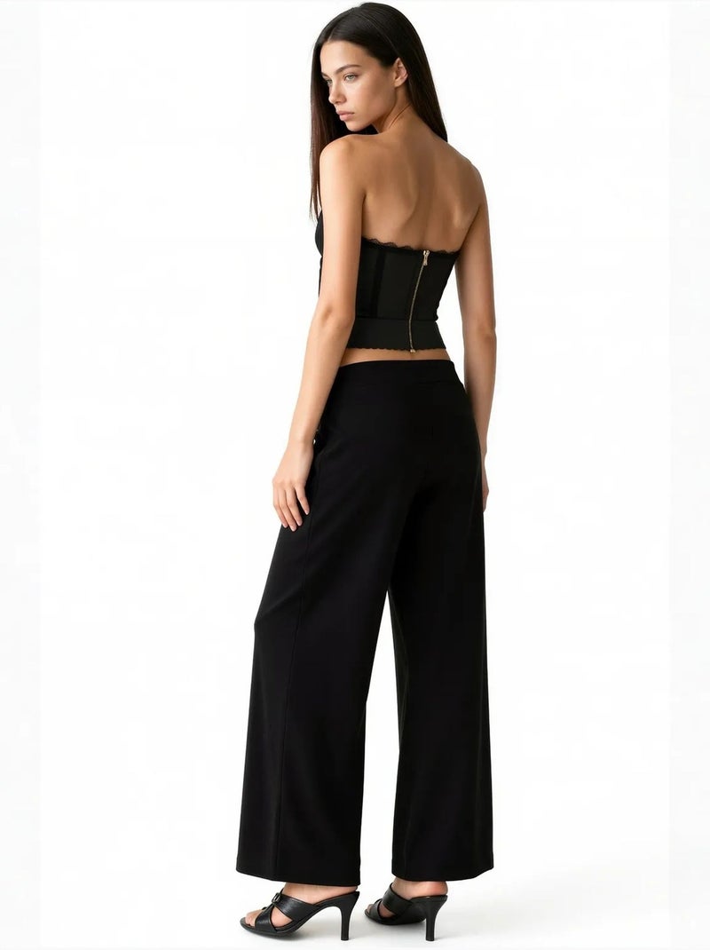 Pantalones de mujer de mezcla de modal busem Negro - Kiabi