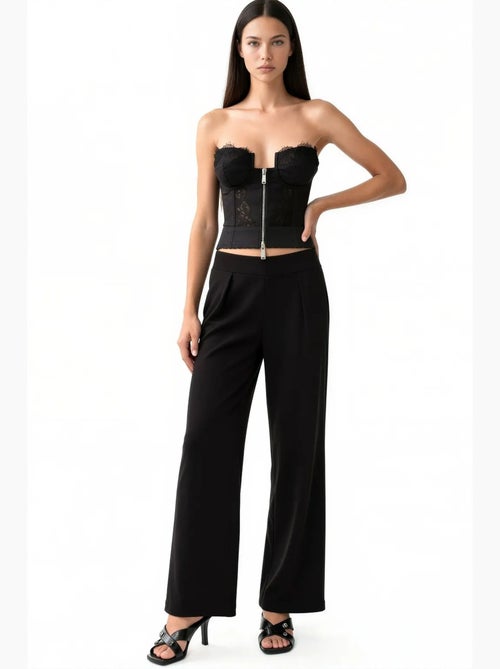 Pantalones de mujer de mezcla de modal busem - Kiabi