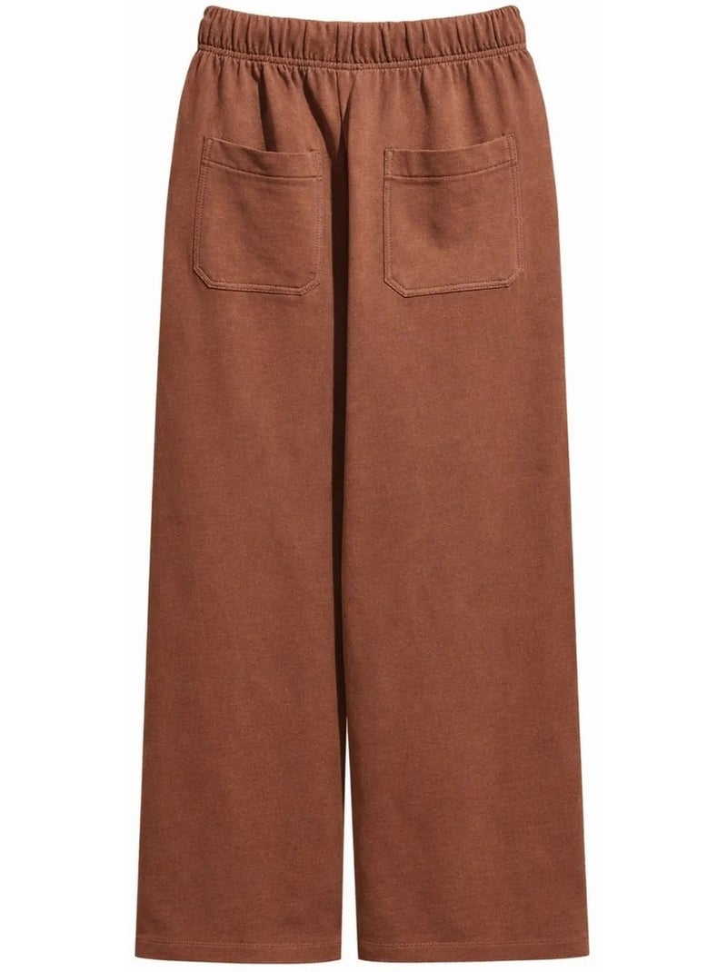 Pantalones de mujer de modal y poliéster mixray Marrón - Kiabi