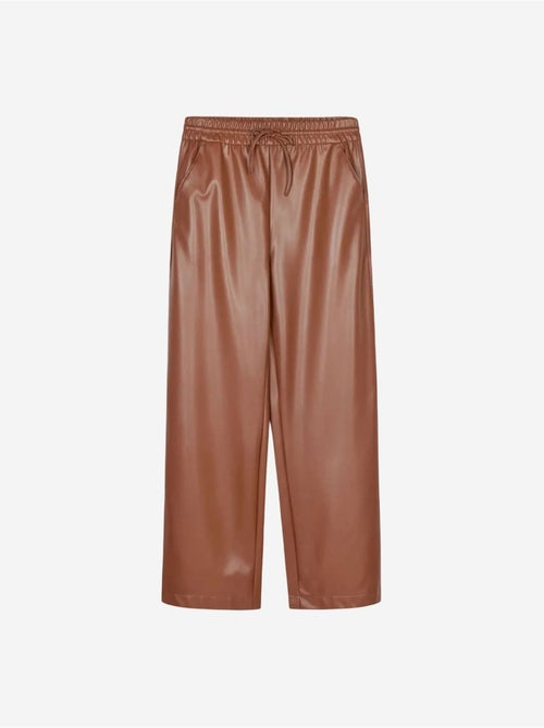 Pantalones de mujer de pernera ancha de polipiel dilvin - Kiabi Pantalones de mujer de pernera ancha de polipiel dilvin - Kiabi