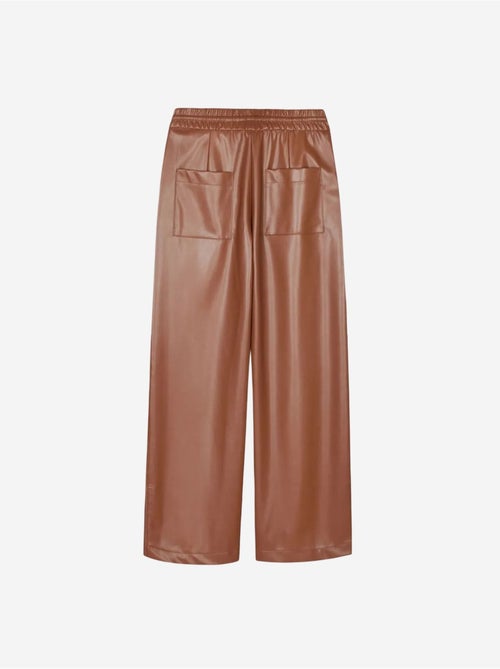 Pantalones de mujer de pernera ancha de polipiel dilvin - Kiabi Pantalones de mujer de pernera ancha de polipiel dilvin - Kiabi
