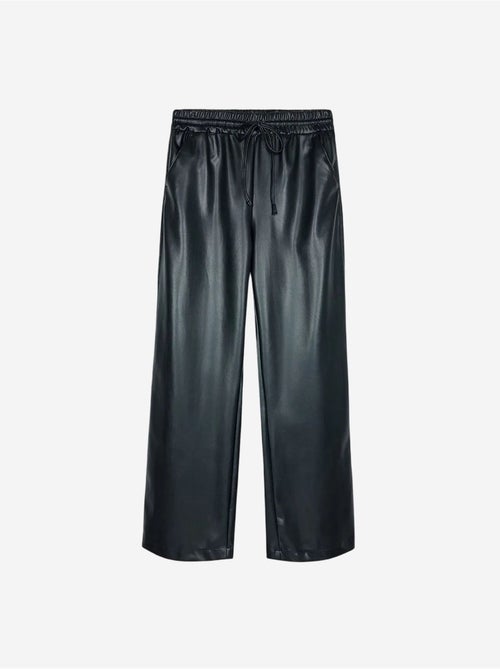 Pantalones de mujer de pernera ancha de polipiel dilvin - Kiabi Pantalones de mujer de pernera ancha de polipiel dilvin - Kiabi