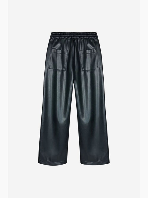 Pantalones de mujer de pernera ancha de polipiel dilvin - Kiabi Pantalones de mujer de pernera ancha de polipiel dilvin - Kiabi