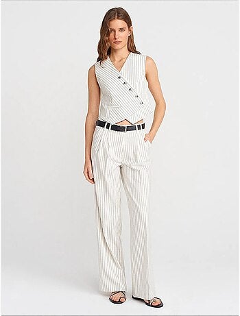 Pantalones de mujer de pernera recta dilvin
