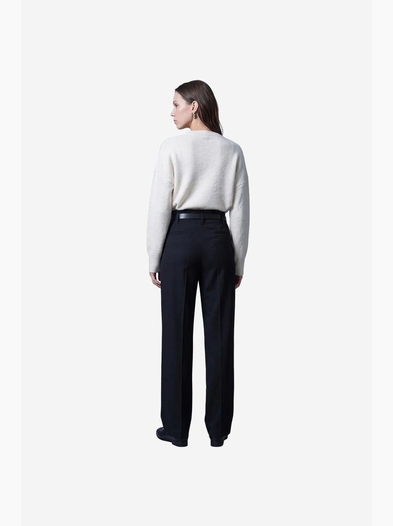 Pantalones de mujer de pierna recta dilvin Negro - Kiabi