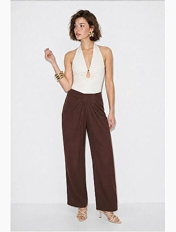 Pantalones de mujer de poliéster-elastano lucci