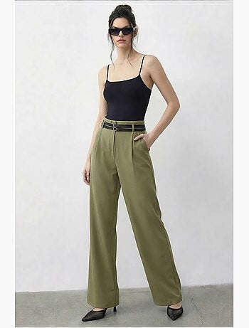 Pantalones de mujer de poliéster y elastano lucci