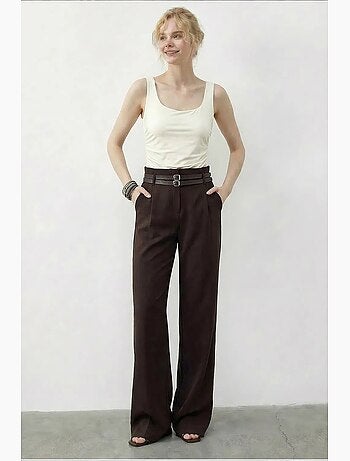 Pantalones de mujer de poliéster y elastano lucci