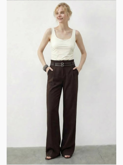 Pantalones de mujer de poliéster y elastano lucci - Kiabi