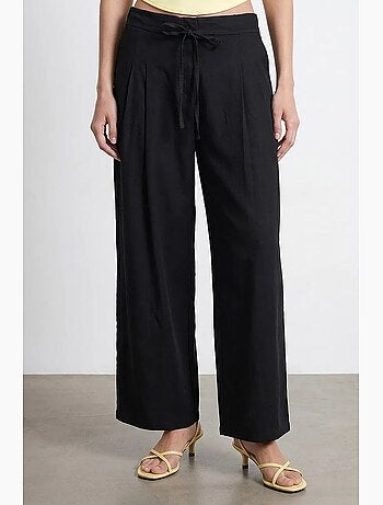 Pantalones de mujer de rayas de pernera ancha dilvin